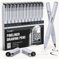 Black Fineliners – 12 Tip Sizes