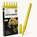 Gold Acrylic Paint Markers – 6 Pack
