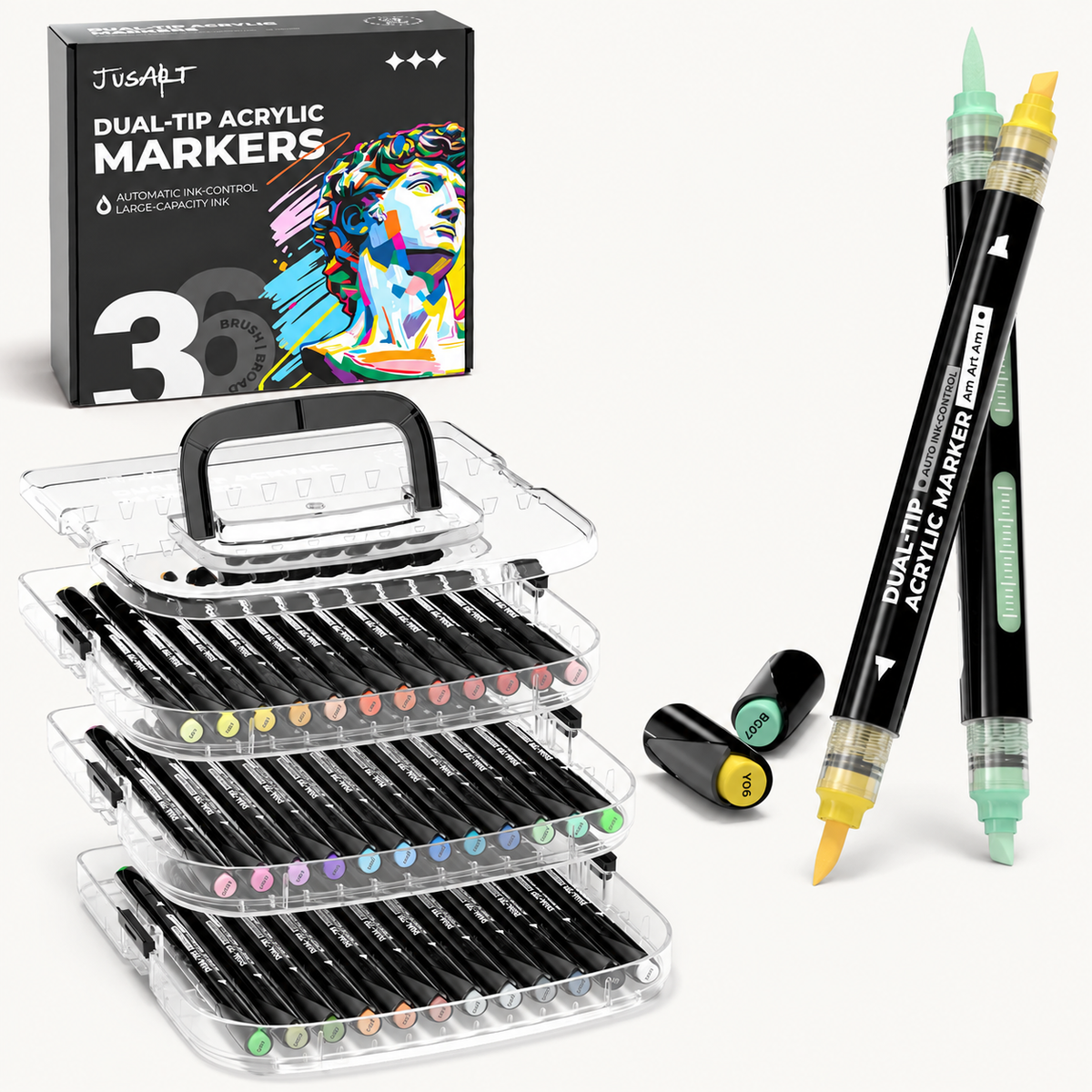36-Color Dual Tip Acrylic Markers