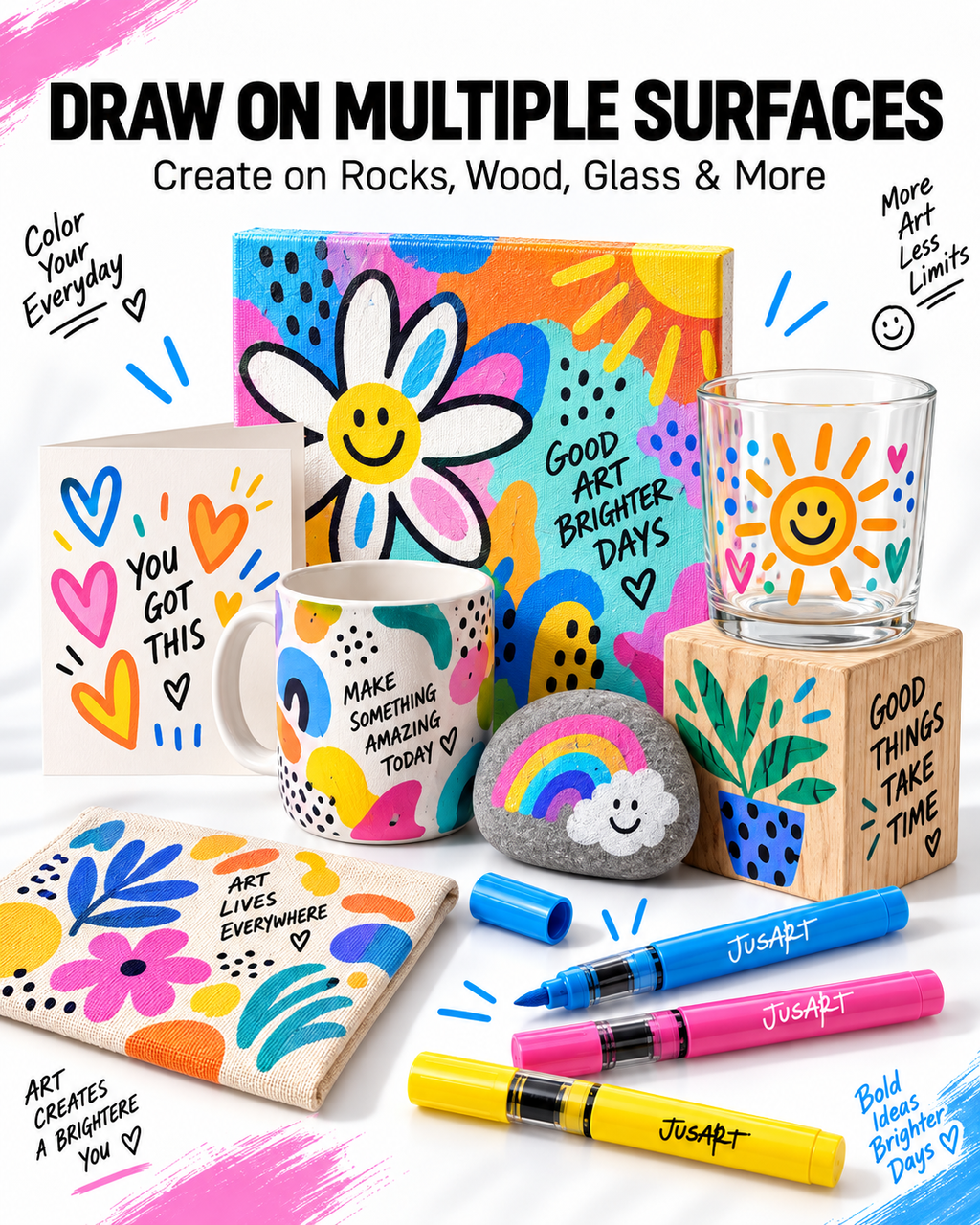 72 Color Acrylic Paint Markers Set | JusArt