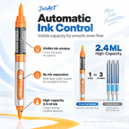 30-Color Acrylic Markers – Brush Tip