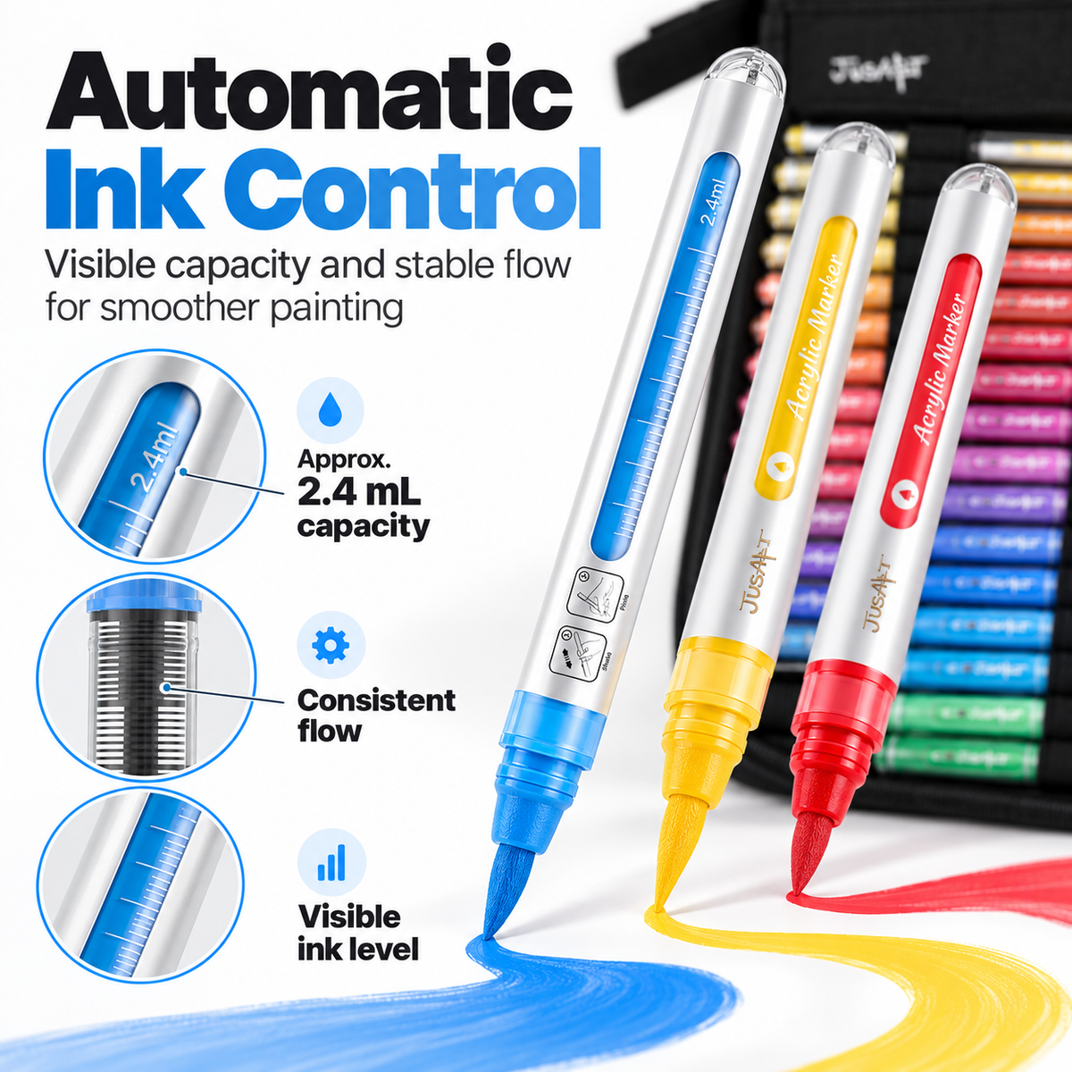 48-Color Acrylic Paint Markers