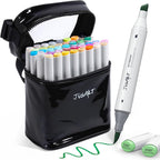 72-Color Alcohol Markers – Dual Tip Brush & Chisel Set