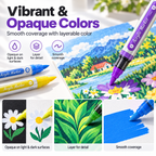 72-Color Acrylic Markers – Brush Tip