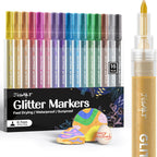 Marcadores con purpurina de 16 colores