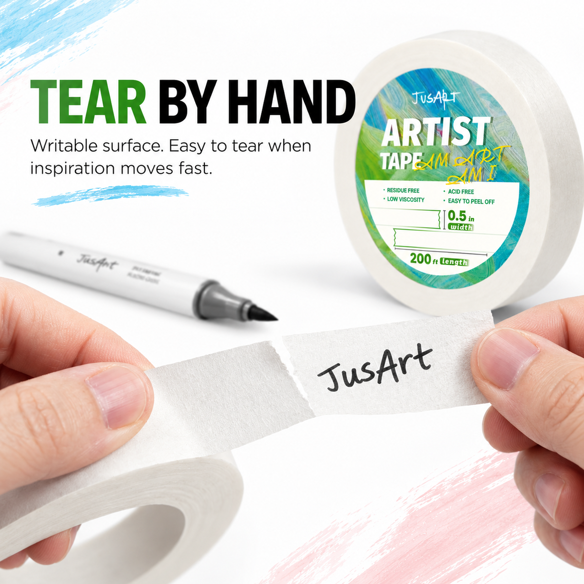 Artist Tape for Watercolor Paper – 0.5 in × 200 ft