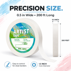 Artist Tape for Watercolor Paper – 0.5 in × 200 ft