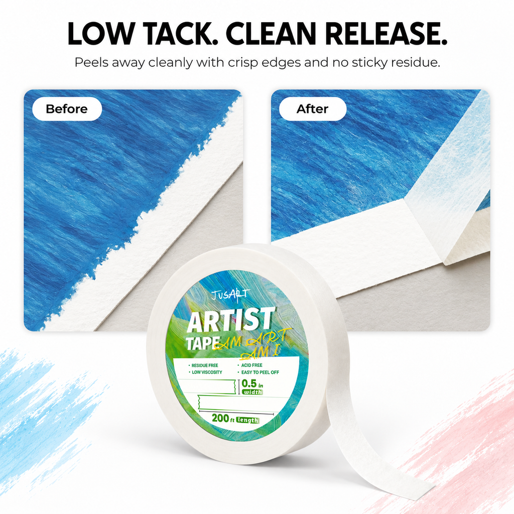Artist Tape for Watercolor Paper – 0.5 in × 200 ft