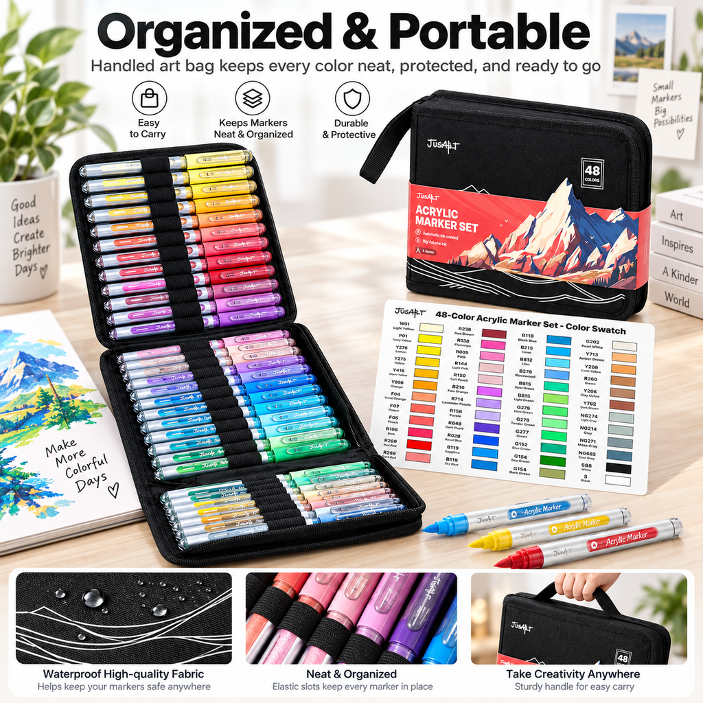 48-Color Acrylic Paint Markers