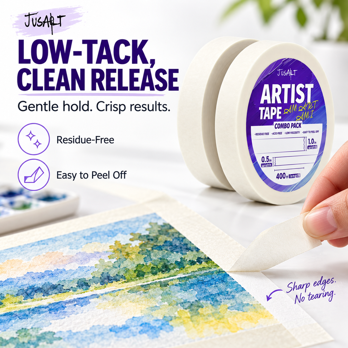 Artist Tape Combo Pack – 1/2 in + 1 in