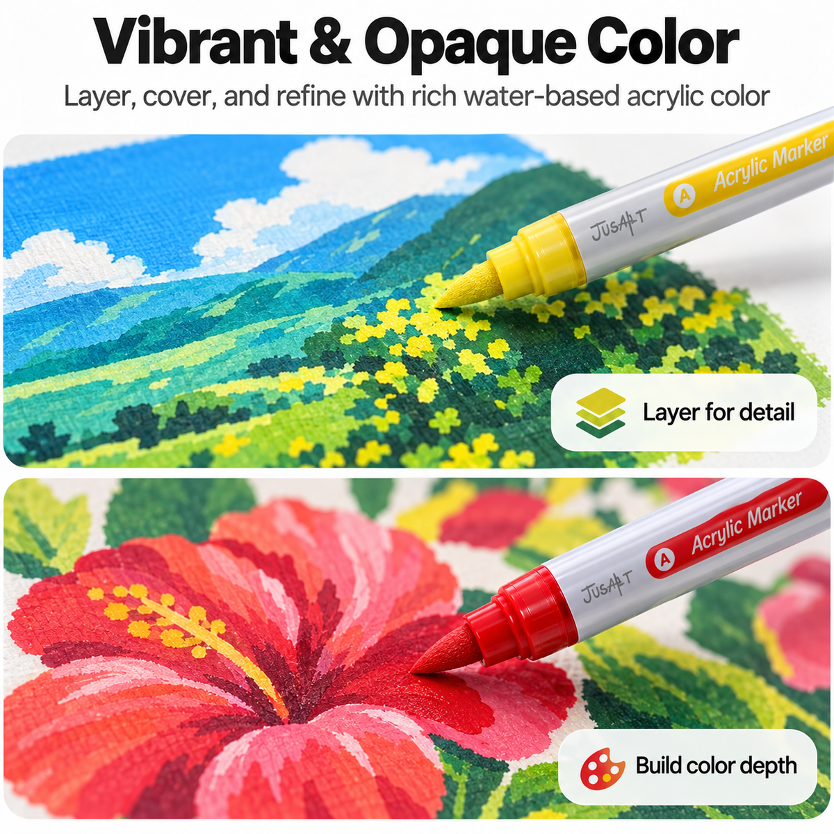 48-Color Acrylic Paint Markers