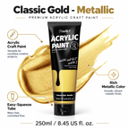 Pintura acrílica oro metálico – 250 ml