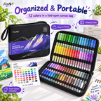 72-Color Acrylic Markers – Brush Tip