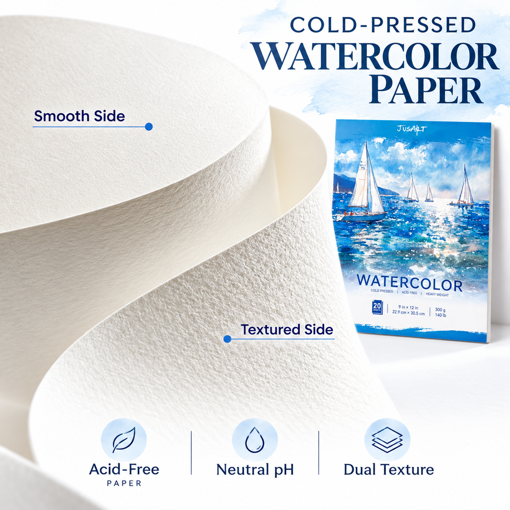 Bloc de papel para acuarela – 300 g/m², 20 hojas