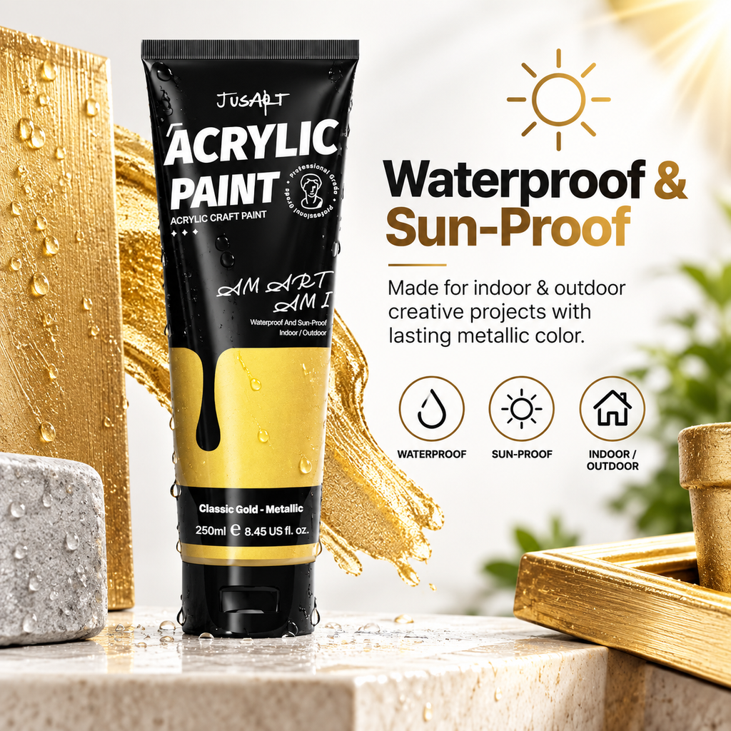 Pintura acrílica oro metálico – 250 ml