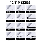 Black Fineliners – 12 Tip Sizes