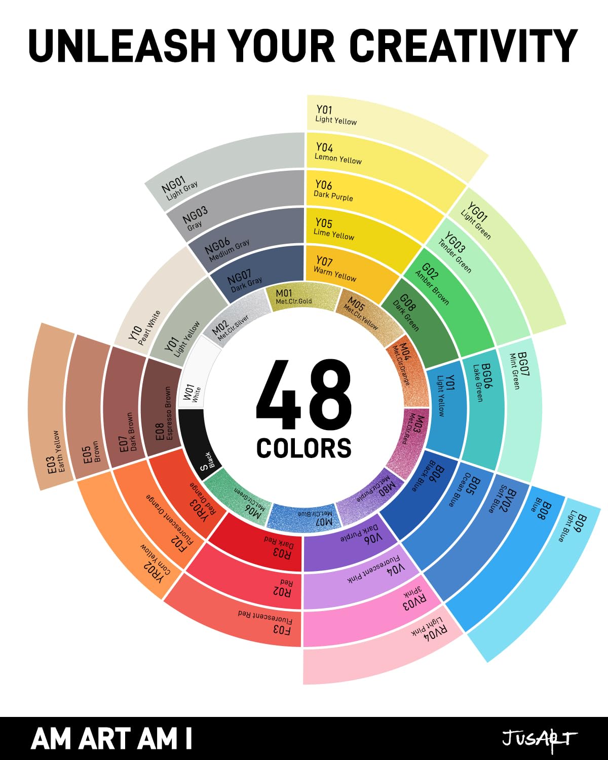 48 Colors Acrylic Paint Markers, Brush Tip, Automatic Ink Control, Acrylic Paint Pens with Ink Level Window, Waterproof Ink for Rock Painting, Wood, Canvas & DIY Crafts