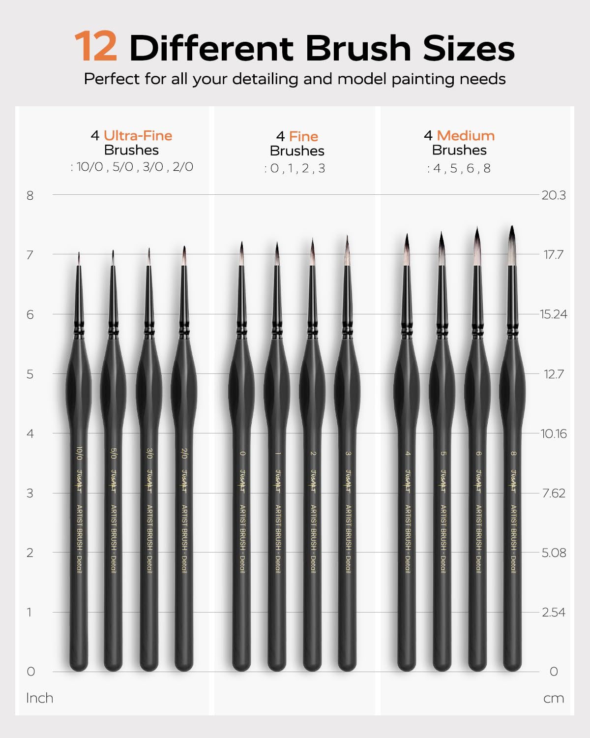12-Piece Detail Paint Brush Set