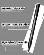 Paquete de 4 marcadores acrílicos jumbo negros: puntas de 15 mm y 0.7 mm