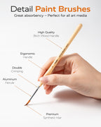 12-Piece Detail Paint Brush Set – Wood