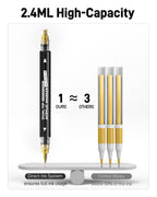 6 Black & White & Gold Acrylic Paint Markers, Dual Tip Markers, Automatic Ink Control, Waterproof Paint Pen for Rock, Wood, Glass, Fabric, Canvas, DIY Crafts