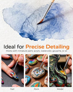 12-Piece Detail Paint Brush Set – Wood