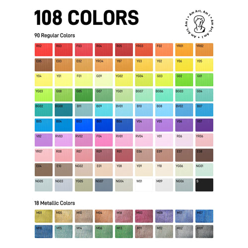 108 Colors Acrylic Paint Markers with Canvas Bag, Water-Based No-Bleed Paint Pens with Automatic Ink Control, Waterproof Brush Tip Markers for Crafts -Fabric, Rock, Wood, Glass, Eggs-Easter