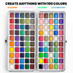 100-Color Watercolor Paint Set