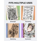 Black Fineliners – 12 Tip Sizes