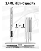 6 Pack White & Gold Paint Pens Brush Tip, Automatic Ink Control, Water-Based, No-Bleed Acrylic Markers for Drawing Arts & Crafts, Works on Canvas, Wood, Glass, Rock, Metal