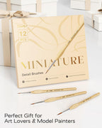 12-Piece Detail Paint Brush Set – Wood